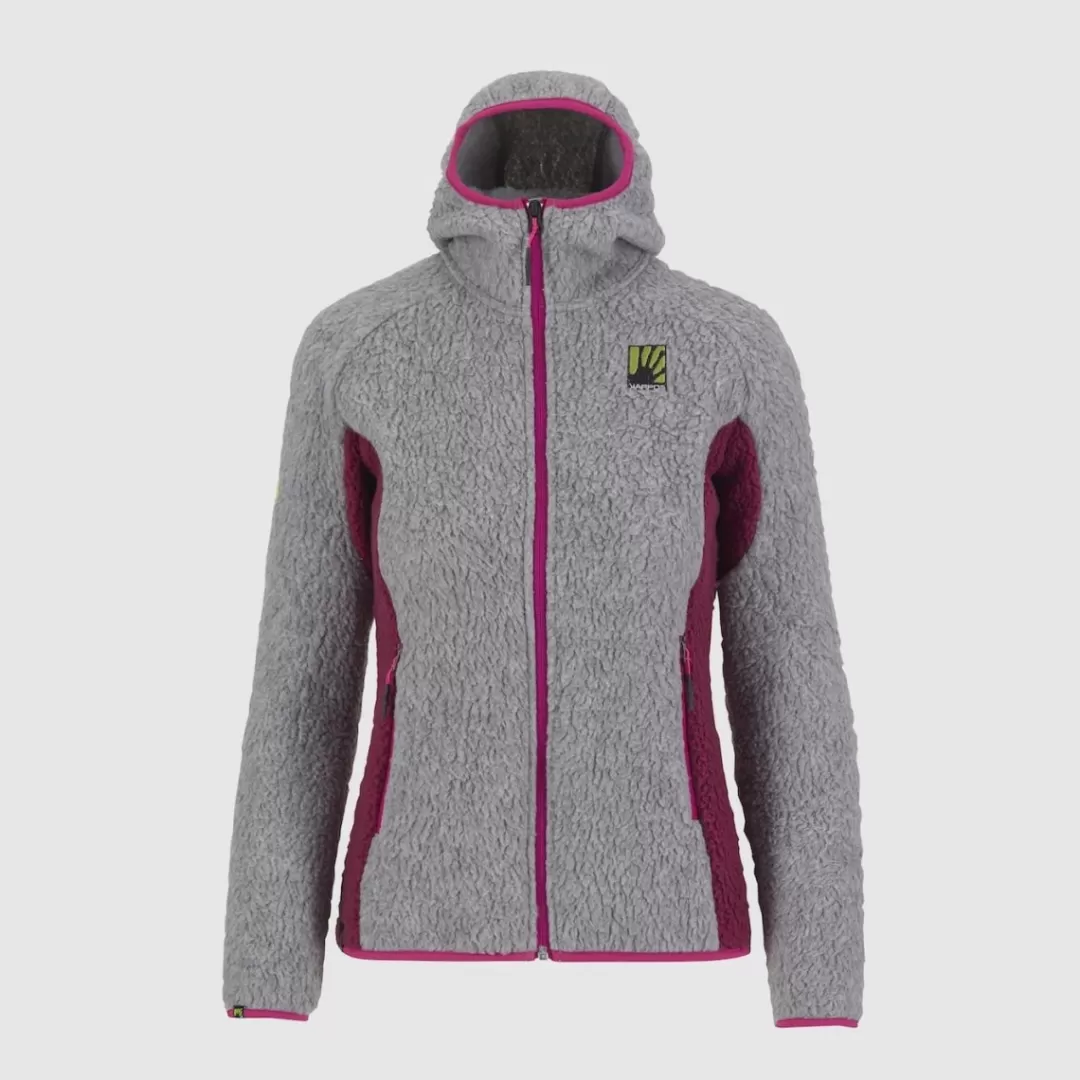 Karpos | 80'S R POLARTEC W HOODIE LIGHT GREY/MELOGRANO