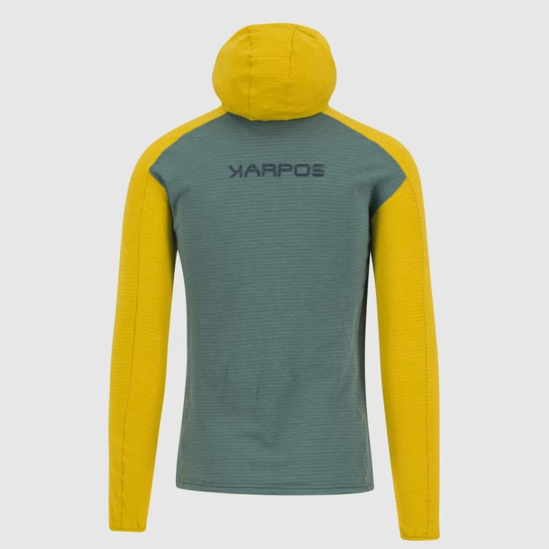 Karpos Mountaineering | Climbing | Hiking | Fleeces | AMBRIZZOLA FULL-ZIP HOODIE NORTH ATLANTIC/LEMON CURRY