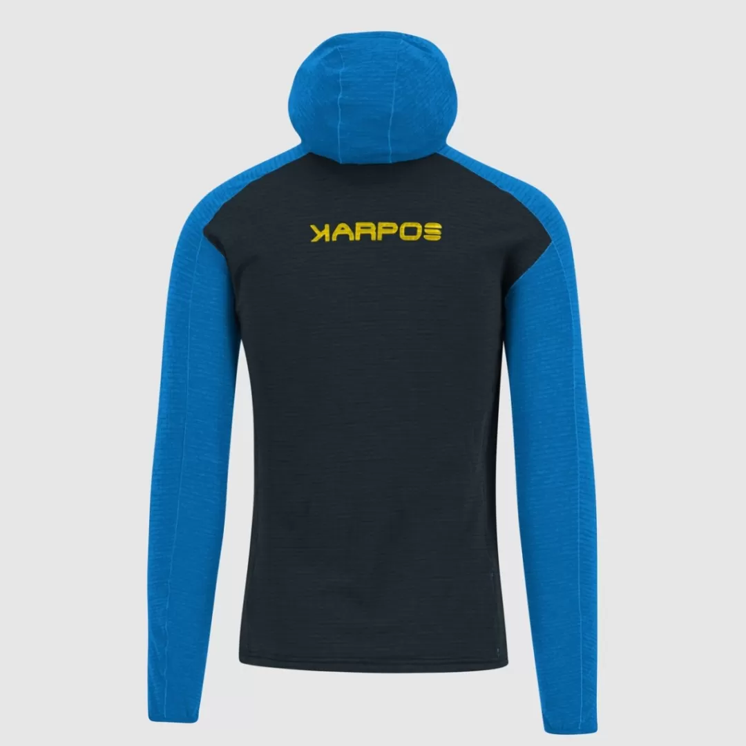 Karpos Mountaineering | Climbing | Hiking | Fleeces | AMBRIZZOLA FULL-ZIP HOODIE OUTER SPACE/INDIGO BUNTING