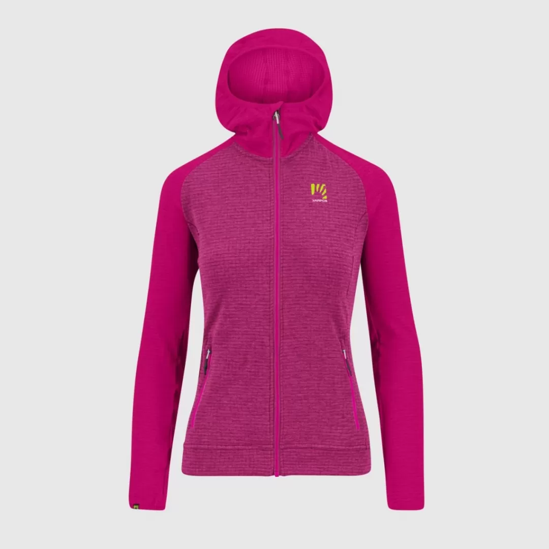 Karpos Mountaineering | Climbing | Hiking | Fleeces | AMBRIZZOLA W FULL-ZIP HOODIE CHERRIES JUBILEE/INNUENDO