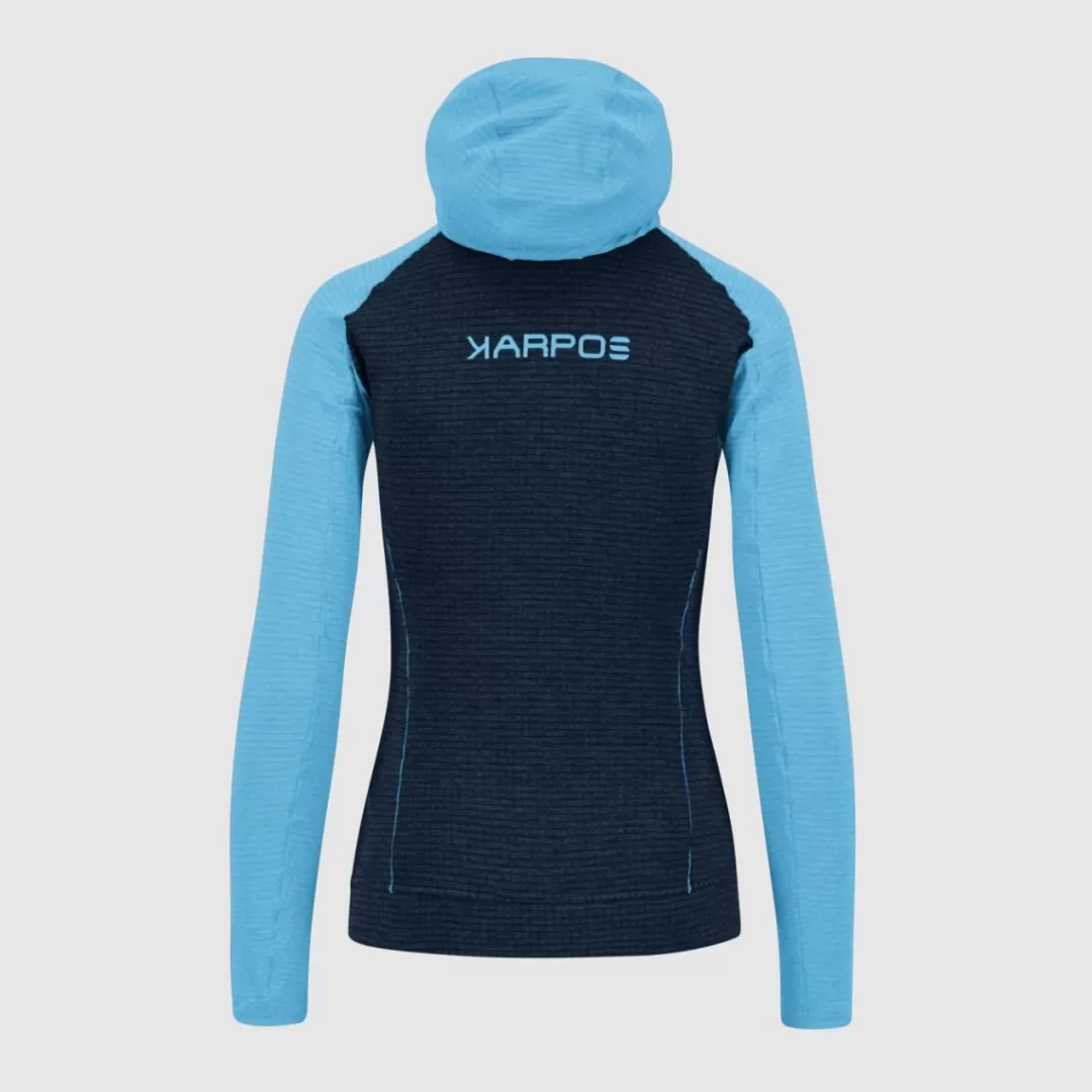 Karpos Mountaineering | Climbing | Hiking | Fleeces | AMBRIZZOLA W FULL-ZIP HOODIE SKY CAPTAIN/BLUE ATOLL