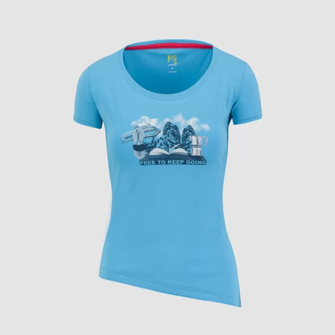 Karpos Lifestyle | Climbing | T-Shirts | ANEMONE EVO W T-SHIRT BLUE ATOLL