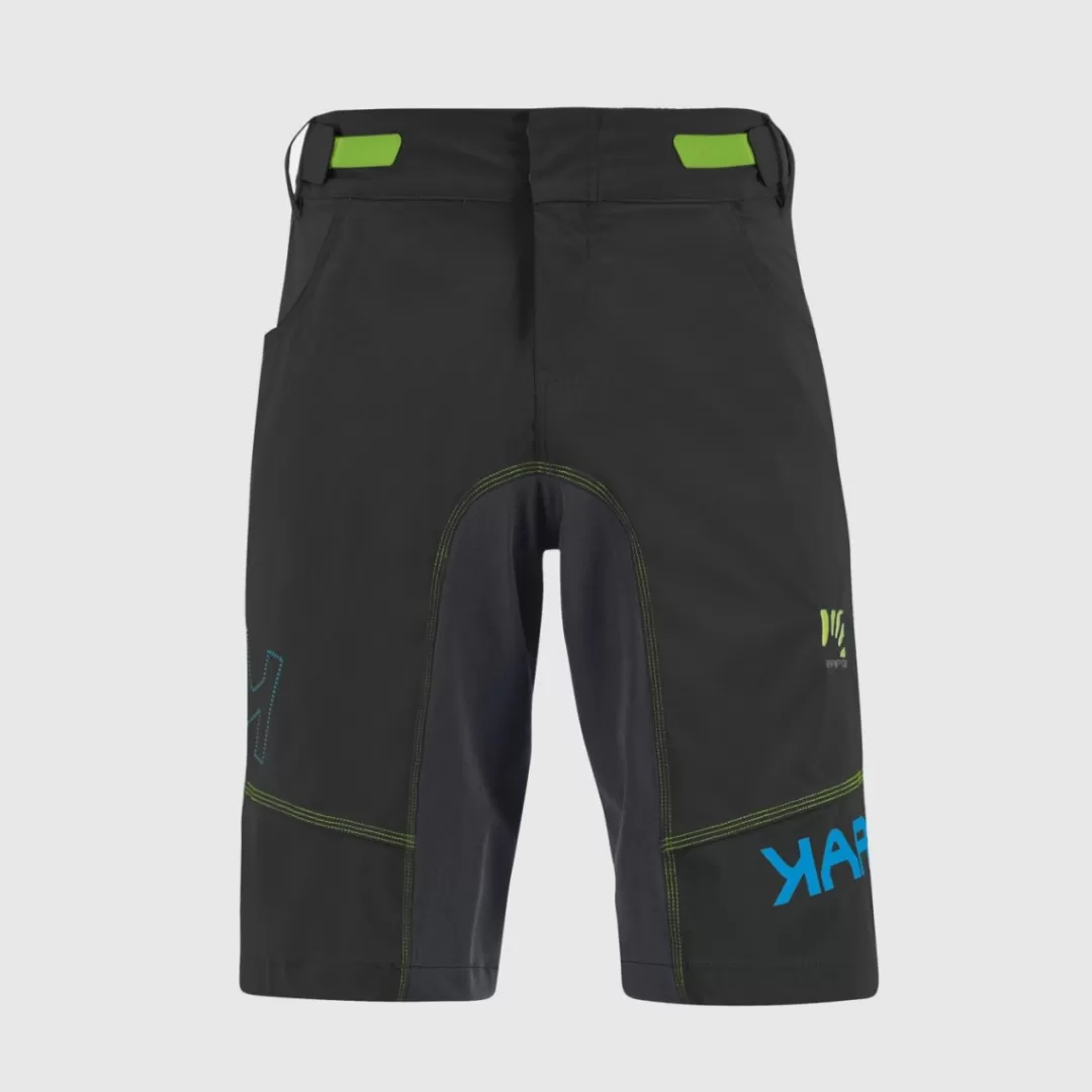 Karpos Mountain Biking | Shorts | BALLISTIC EVO SHORTS BLACK/OMBRE BLUE/GREEN FLUO