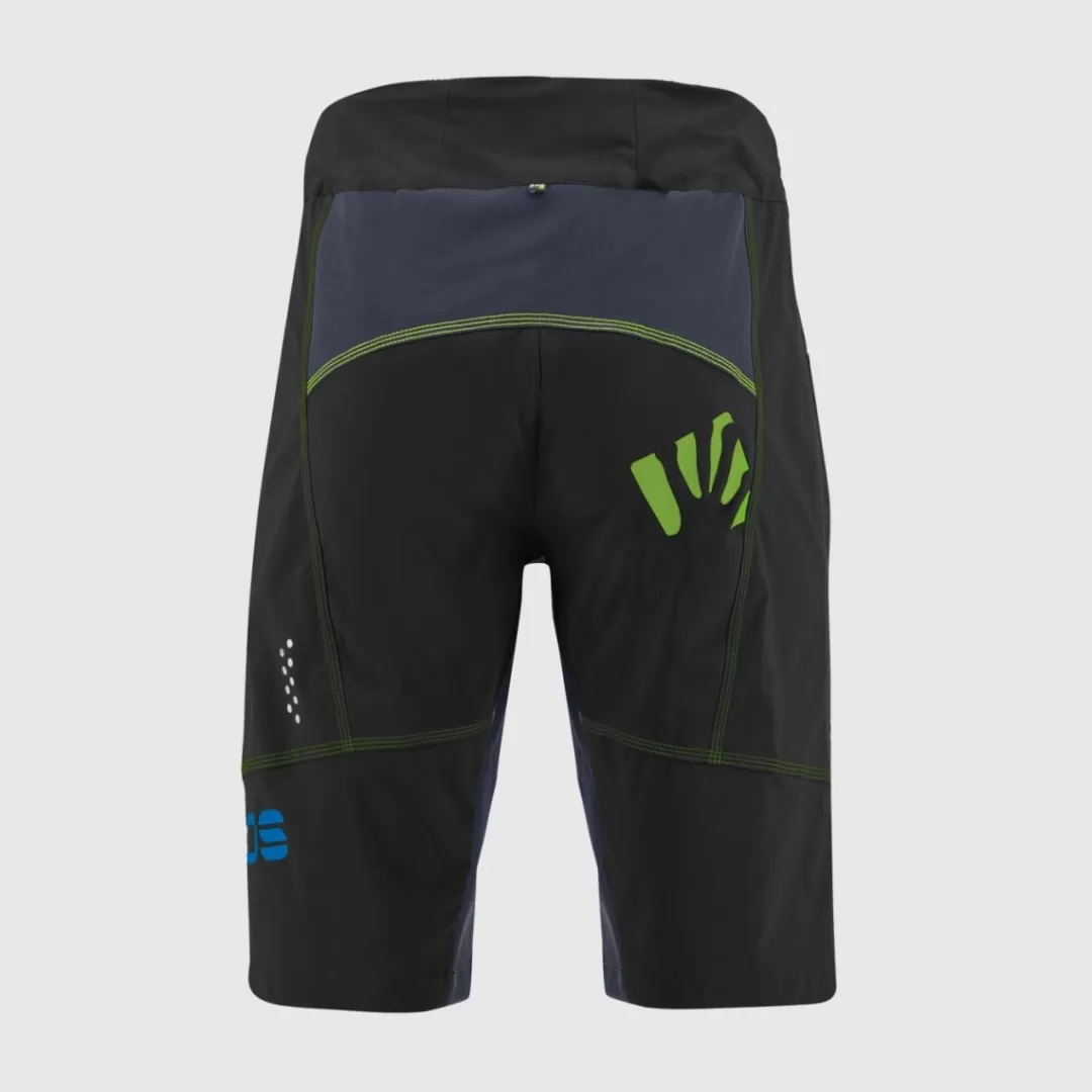 Karpos Mountain Biking | Shorts | BALLISTIC EVO SHORTS BLACK/OMBRE BLUE/GREEN FLUO