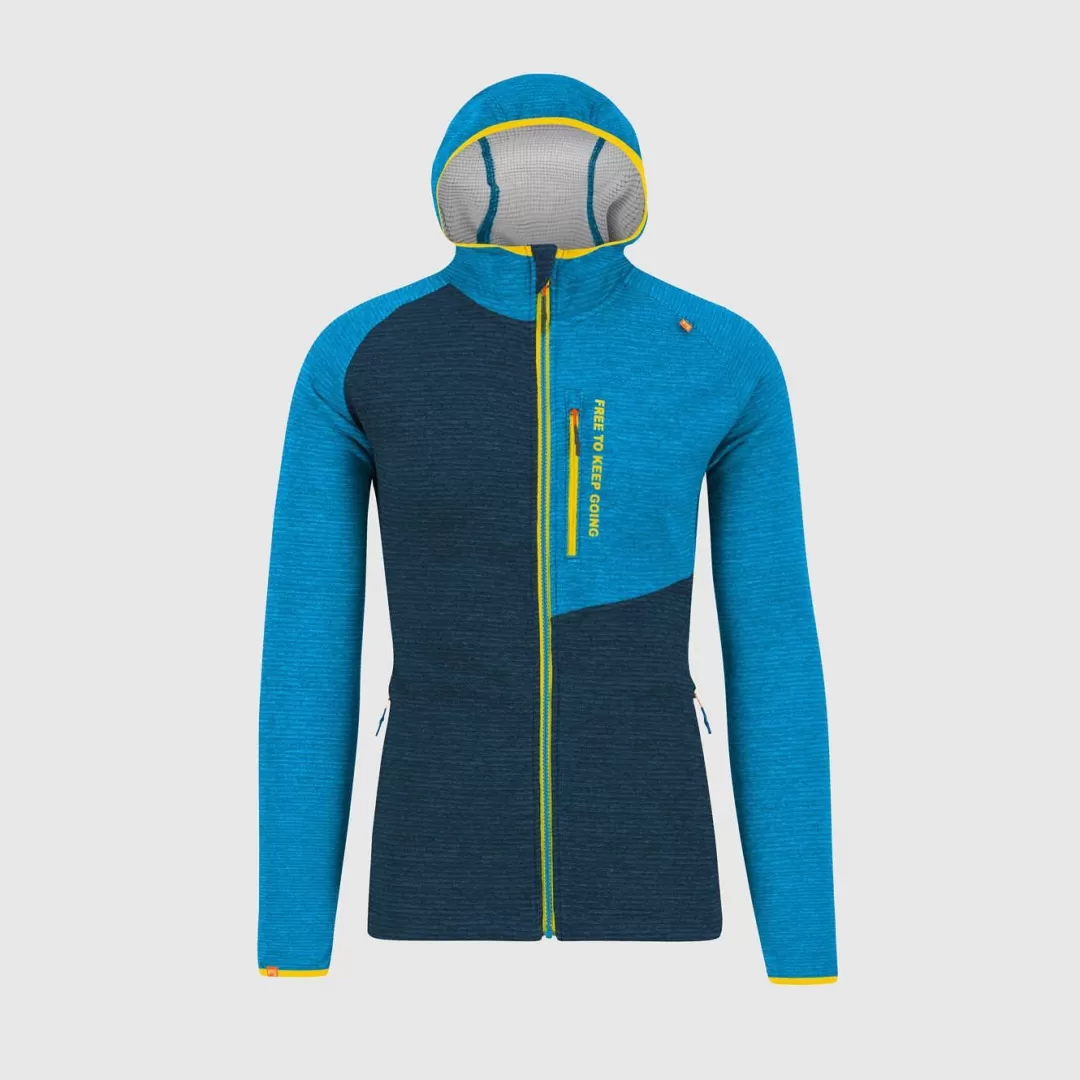 Karpos Lifestyle | Winter | Climbing | Fleeces | CAMOSCIO FULL ZIP HOODIE MIDNIGHT/DIVA BLUE