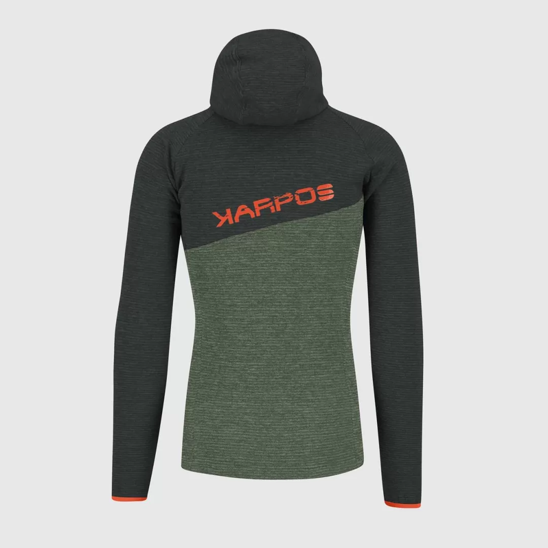 Karpos Lifestyle | Winter | Climbing | Fleeces | CAMOSCIO FULL ZIP HOODIE THYME/BLACK SAND