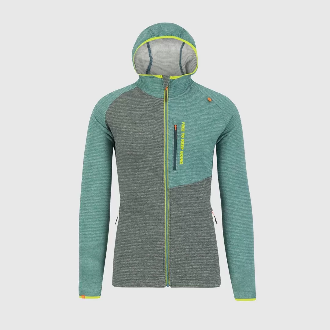 Karpos Lifestyle | Winter | Climbing | Fleeces | CAMOSCIO FULL ZIP HOODIE FOREST/NORTH ATLANTIC