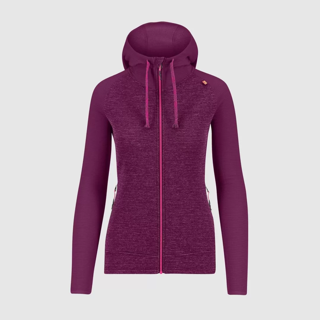 Karpos Lifestyle | Climbing | Fleeces | CAMOSCIO W FULL ZIP HOODIE BOYSENBERRY