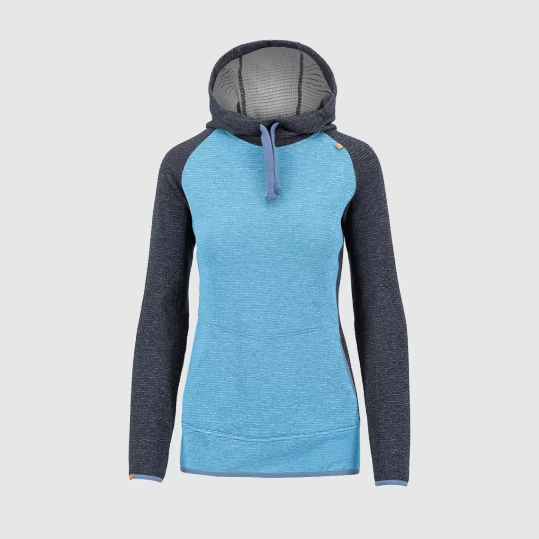 Karpos Winter | Lifestyle | Climbing | Fleeces | CAMOSCIO W HOODIE BLUE ATOLL/INDIA INK