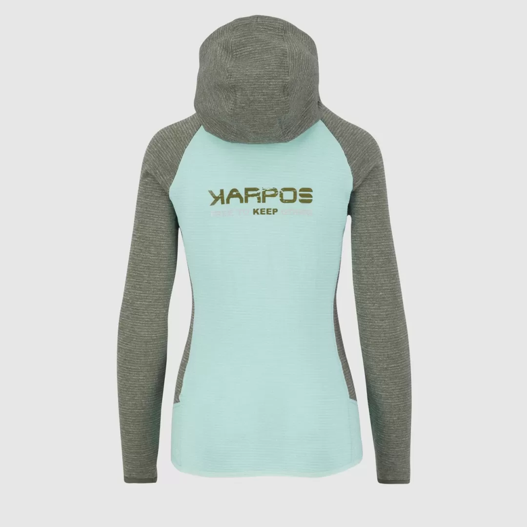 Karpos Winter | Lifestyle | Climbing | Fleeces | CAMOSCIO W HOODIE AQUA SKY/THYME