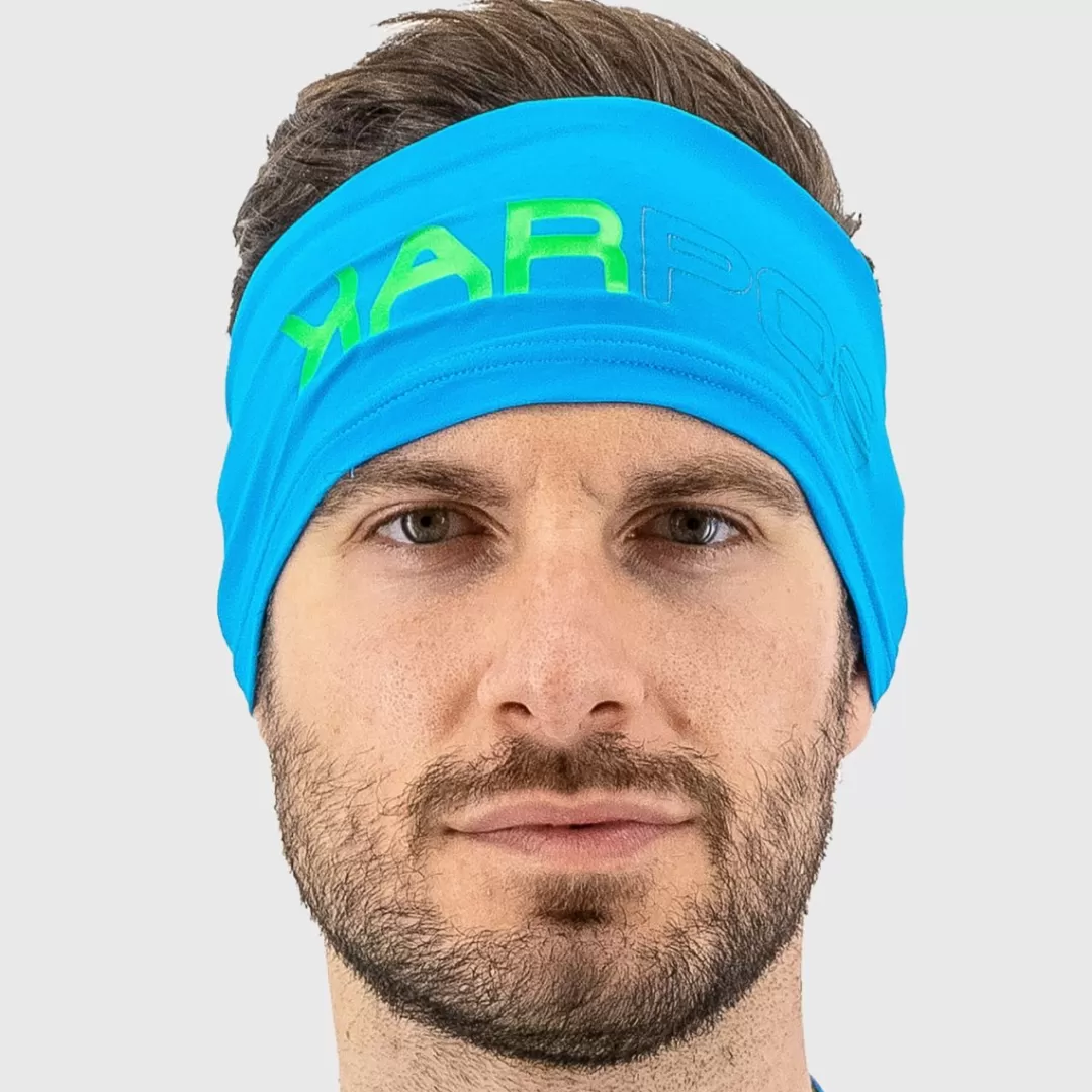 Karpos Mountaineering | Mountain Biking | Climbing | Trail Running | Hiking | Headwear | CENGIA HEADBAND ORANGE FLUO/OMBRE B./INDIGO B.