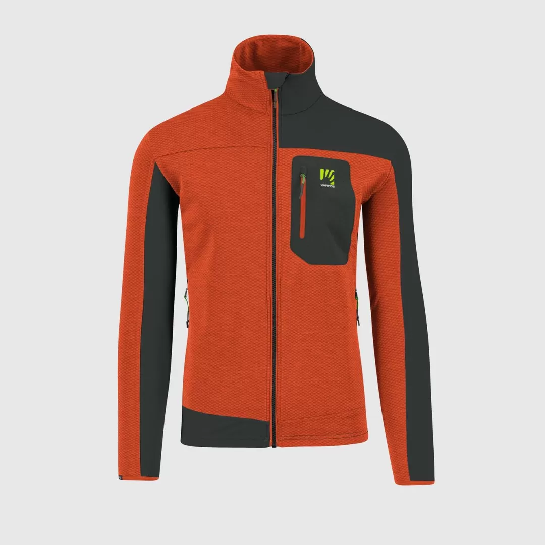 Karpos Winter | Skimo Touring | Ski Mountaineering | Mountaineering | Fleeces | CHERZ FLEECE SPICY ORANGE/BLACK SAND