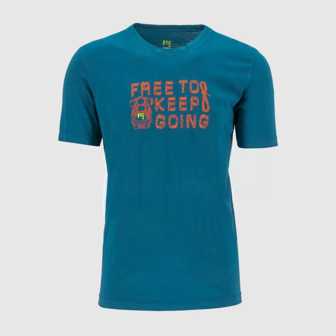 Karpos Lifestyle | Winter | Climbing | T-Shirts | CROCUS T-SHIRT MOROCCAN BLUE