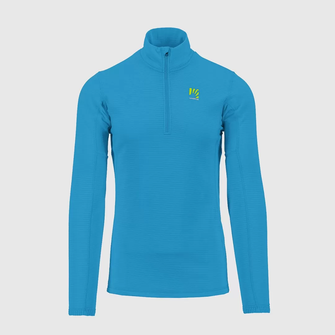 Karpos Winter | Ski Mountaineering | Mountaineering | Mountain Biking | Climbing | Trail Running | Hiking | Fleeces | CRODA LIGHT HALF ZIP BLUE JEWEL