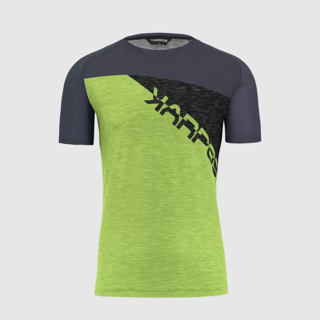 Karpos Hiking | T-Shirts | CRODA ROSSA JERSEY JASMINE GREEN/OMBRE BLUE/BLACK