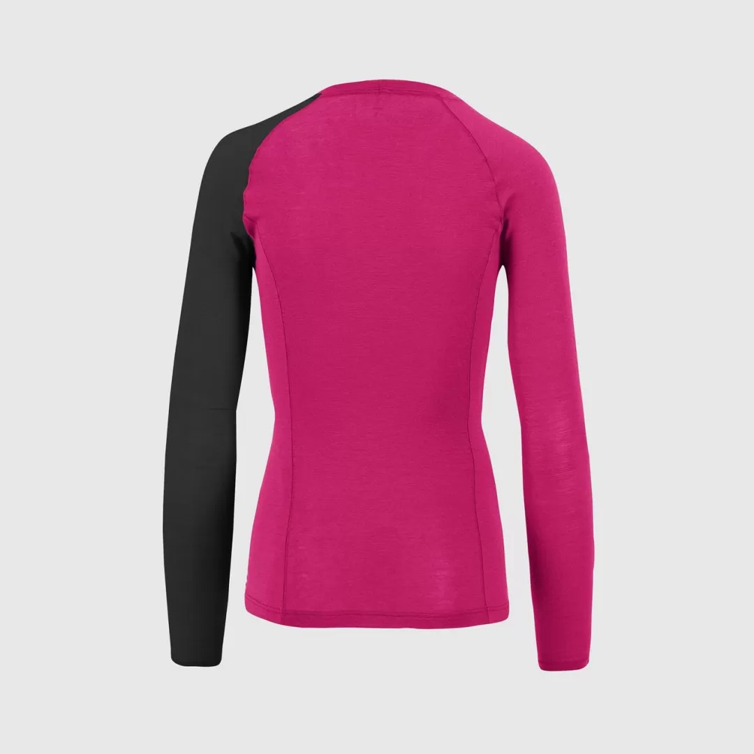 Karpos Skimo Touring | Skimo Dynamic | Ski Mountaineering | Mountaineering | Climbing | Baselayer | DINAMICO MERINO 130 W JERSEY LS PINK/BLACK