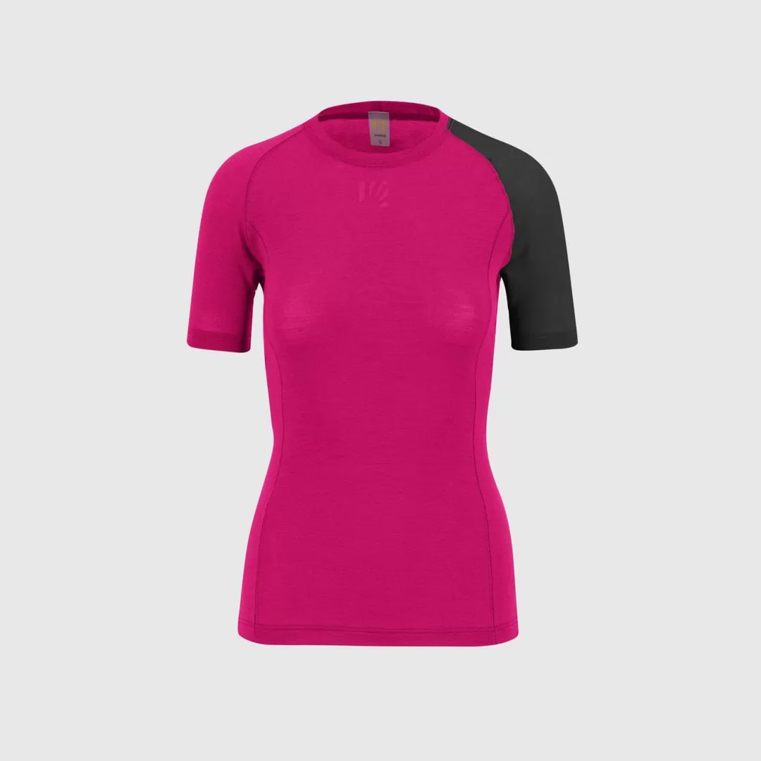 Karpos Skimo Touring | Skimo Dynamic | Ski Mountaineering | Mountaineering | Climbing | Baselayer | DINAMICO MERINO 130 W T-SHIRT PINK/BLACK