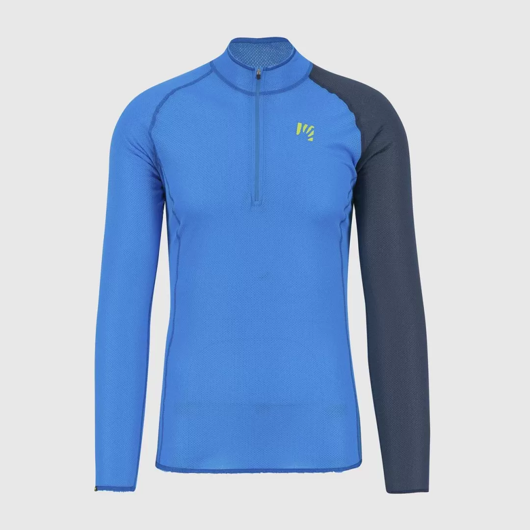 Karpos Winter | Skimo Touring | Ski Mountaineering | Mountaineering | Climbing | Trail Running | Baselayer | DINAMICO OCTA JERSEY LS HALF ZIP DIVA BLUE/MIDNIGHT