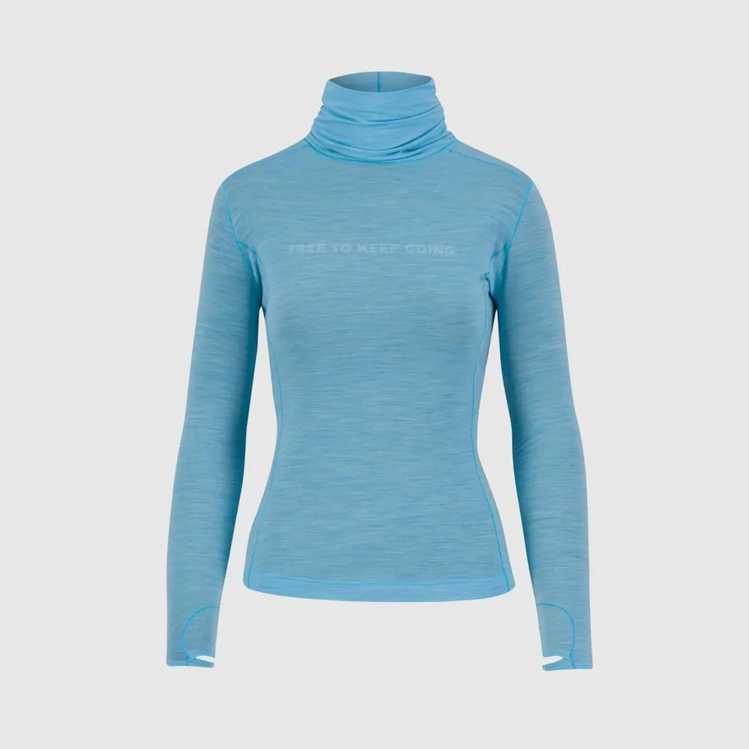 Karpos Training | T-Shirts | EASYFRIZZ MERINO W JERSEY LS BLUE ATOLL