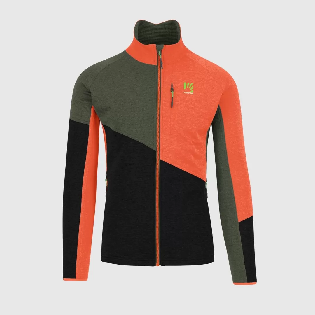 Karpos Winter | Fleeces | FEDERA FULL-ZIP FLEECE BLACK SAND/THYME/SPICY ORANGE