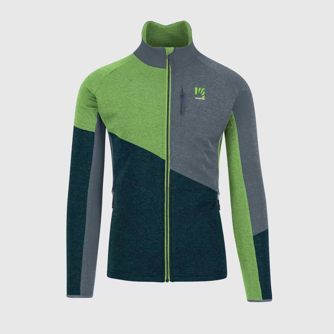 Karpos Winter | Fleeces | FEDERA FULL-ZIP FLEECE MIDNIGHT/GREEN FLASH/DARK SLAT