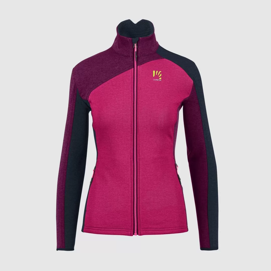 Karpos Winter | Fleeces | FEDERA FULL-ZIP W FLEECE PINK/BOYSENBERRY/VULCAN