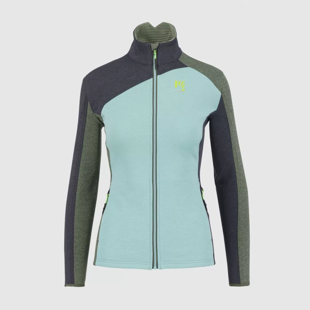 Karpos Winter | Fleeces | FEDERA FULL-ZIP W FLEECE AQUA SKY/BLACK SAND/THYME