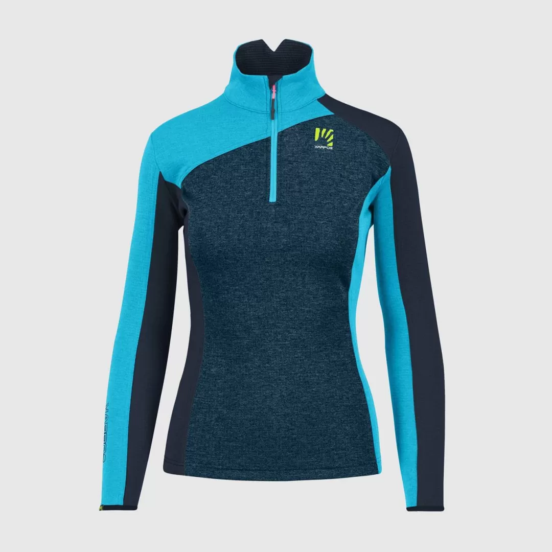 Karpos Winter | Fleeces | FEDERA HALF-ZIP W FLEECE MIDNIGHT/BLUE ATOLL/VULCAN