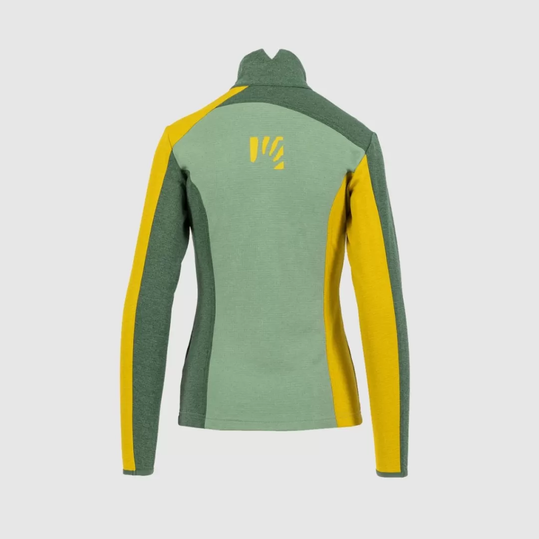 Karpos Winter | Fleeces | FEDERA HALF-ZIP W FLEECE FROSTY S./JUNGLE GREEN/GOLD FL