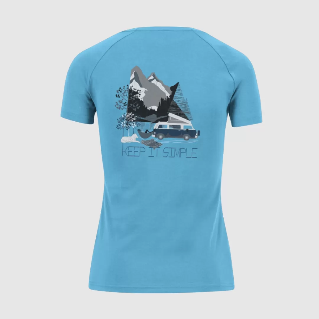 Karpos Lifestyle | Climbing | T-Shirts | GENZIANELLA W T-SHIRT BLUE ATOLL