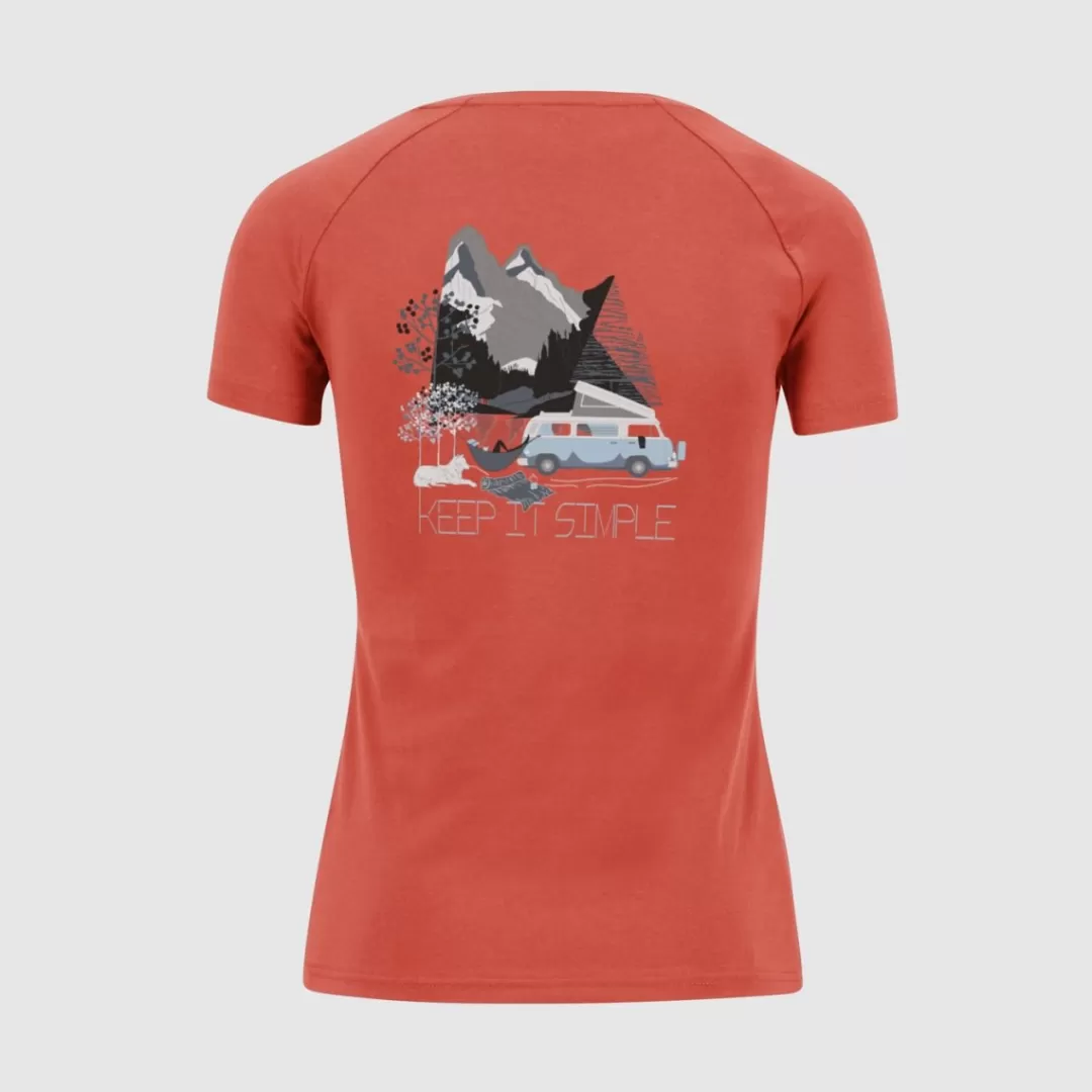 Karpos Lifestyle | Climbing | T-Shirts | GENZIANELLA W T-SHIRT HOT CORAL