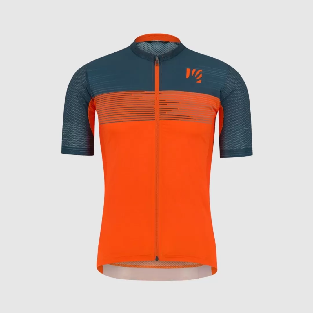 Karpos Mountain Biking | T-Shirts | GREEN FIRE JERSEY TANGERINE T/OUTER SPACE