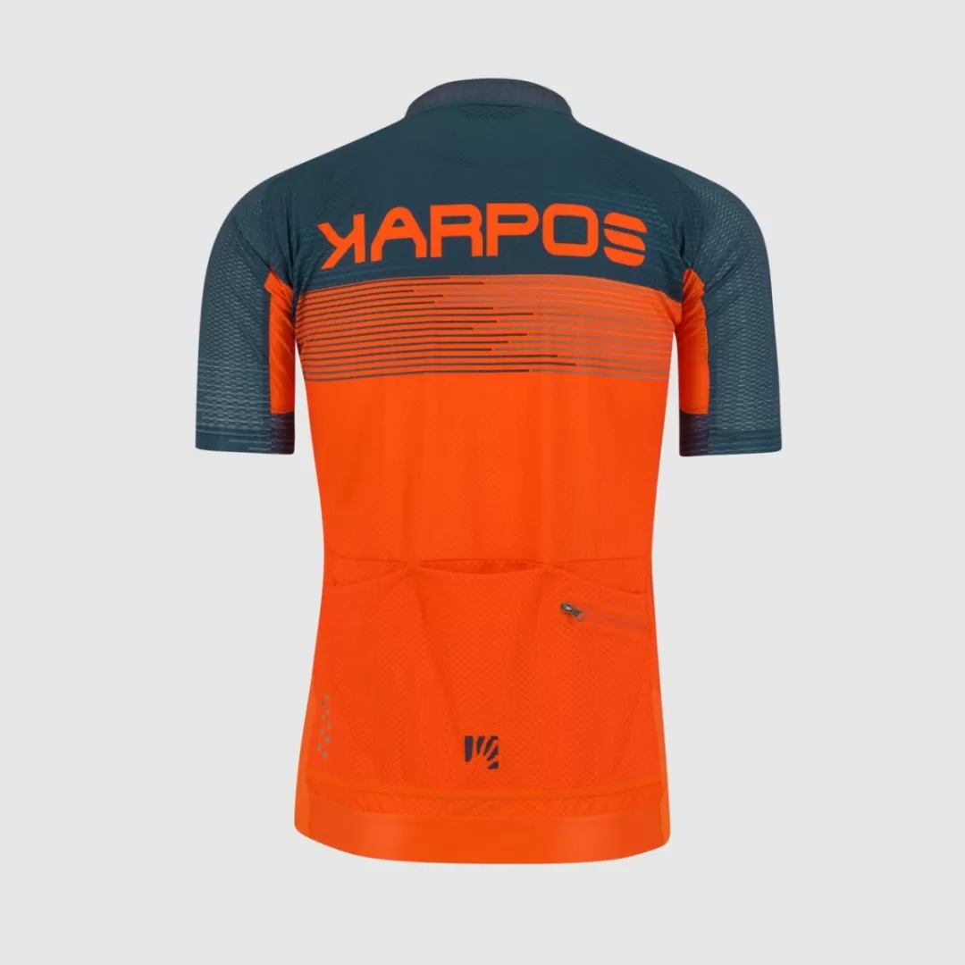 Karpos Mountain Biking | T-Shirts | GREEN FIRE JERSEY TANGERINE T/OUTER SPACE