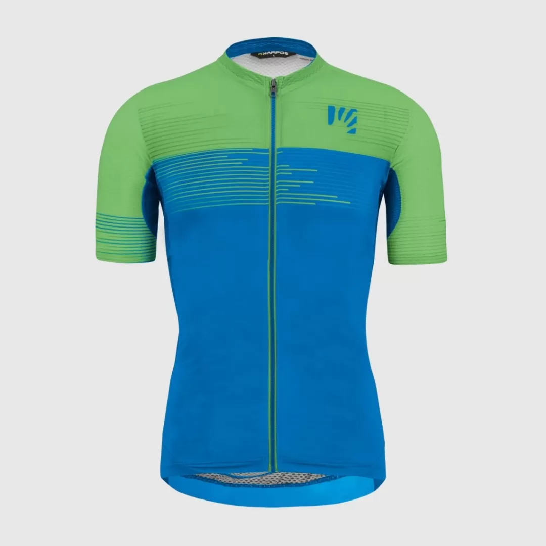 Karpos Mountain Biking | T-Shirts | GREEN FIRE JERSEY INDIGO B/GREEN FLUO