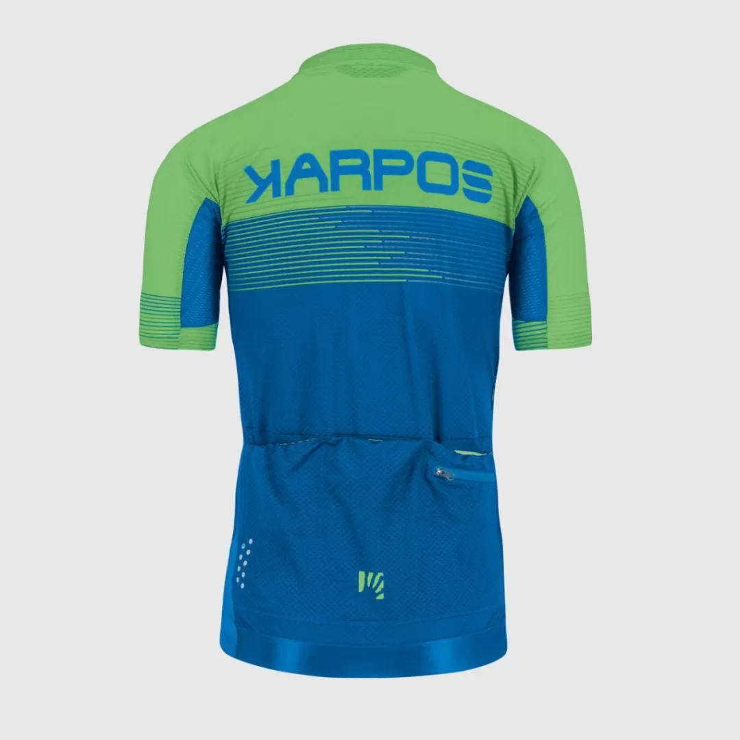 Karpos Mountain Biking | T-Shirts | GREEN FIRE JERSEY INDIGO B/GREEN FLUO