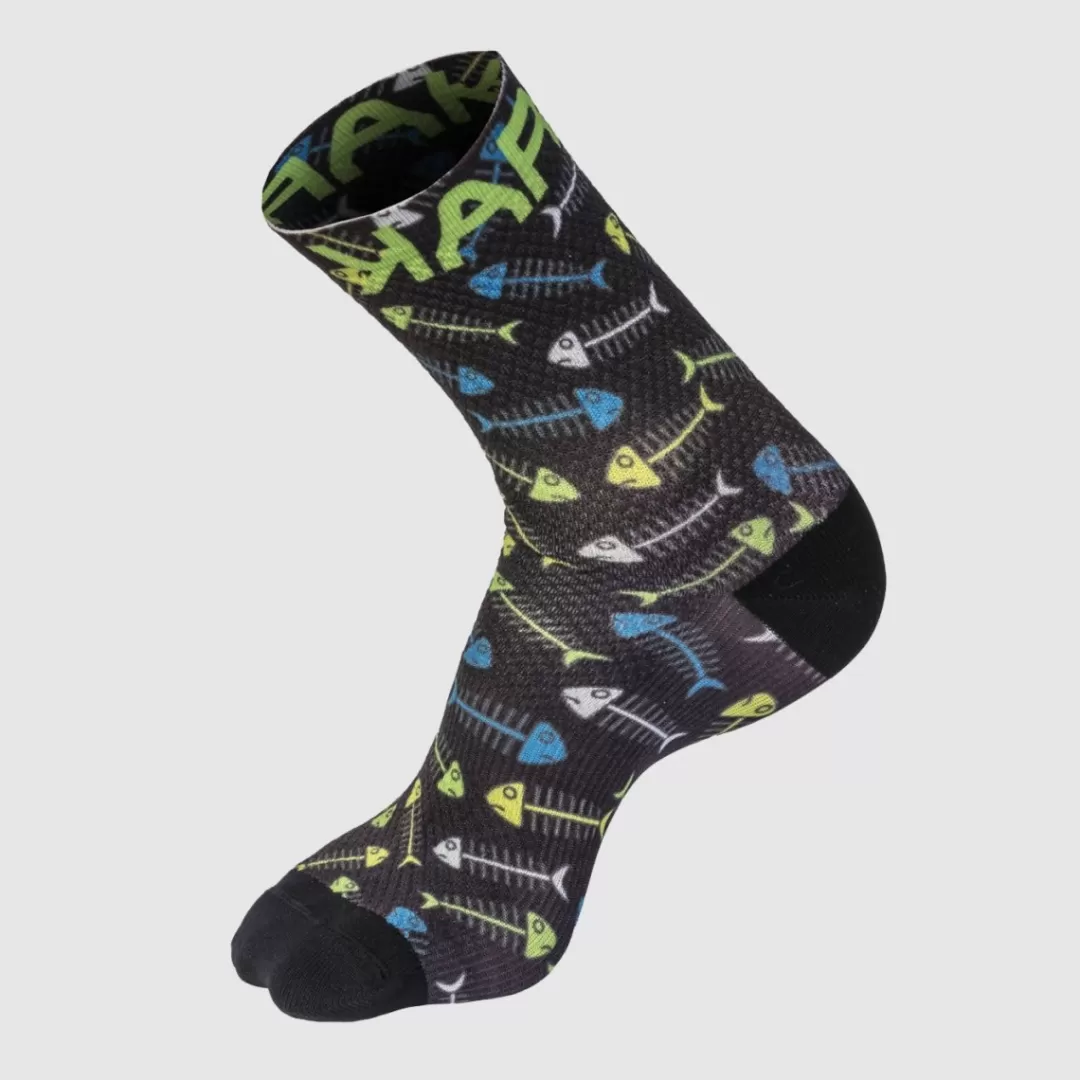 Karpos Mountain Biking | Trail Running | Hiking | Accessories | GREEN FIRE SOCKS BLACK/GREEN F/YELLOW F/WHITE