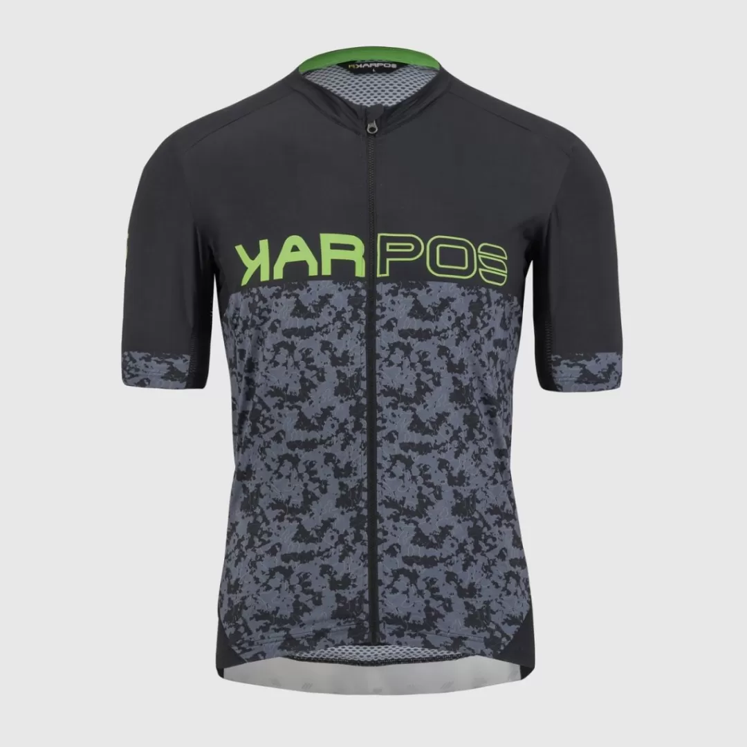 Karpos Mountain Biking | T-Shirts | JUMP JERSEY BLACK/OMBRE BLUE/GREEN FLUO