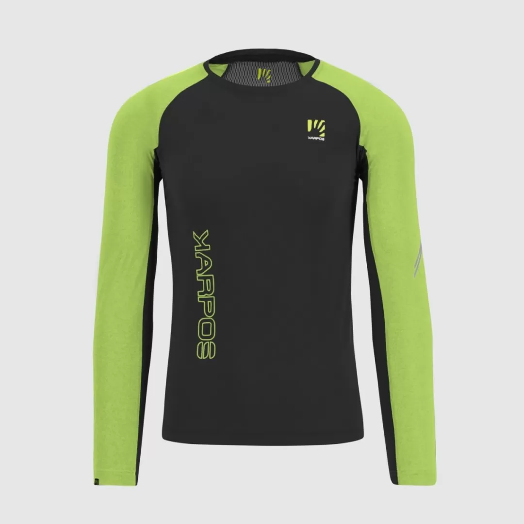 Karpos Trail Running | T-Shirts | LAVAREDO JERSEY LS BLACK/JASMINE GREEN