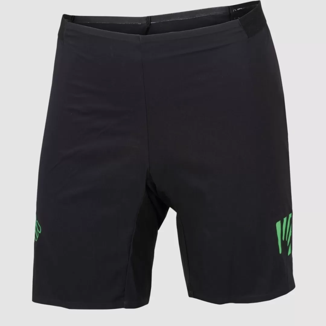 Karpos Trail Running | Shorts | LAVAREDO OVER SHORT BLACK/GREEN FLUO