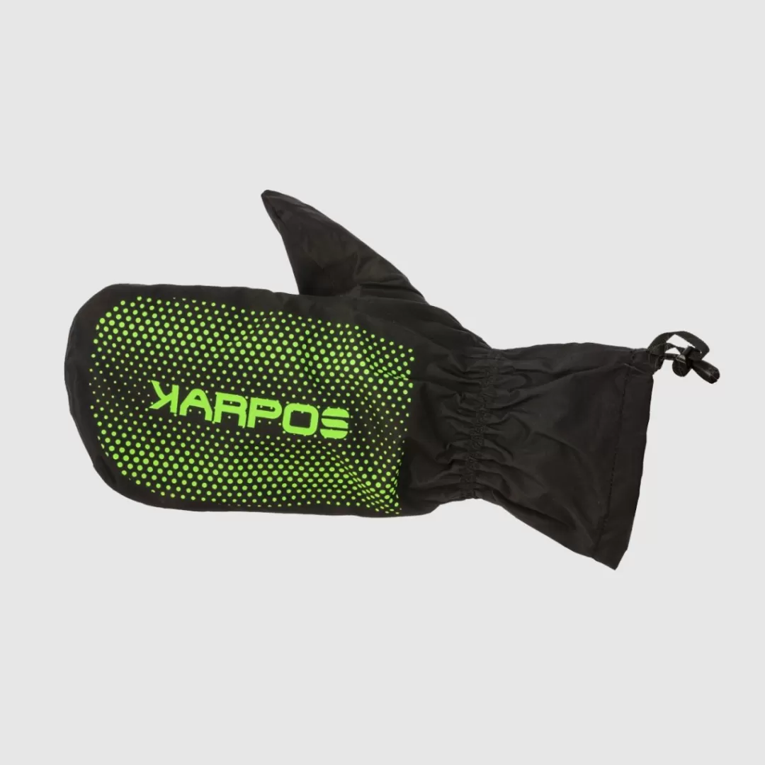 Karpos Rain | Mountain Biking | Trail Running | Hiking | Gloves | LAVAREDO RAIN MITT BLACK/GREEN FLUO