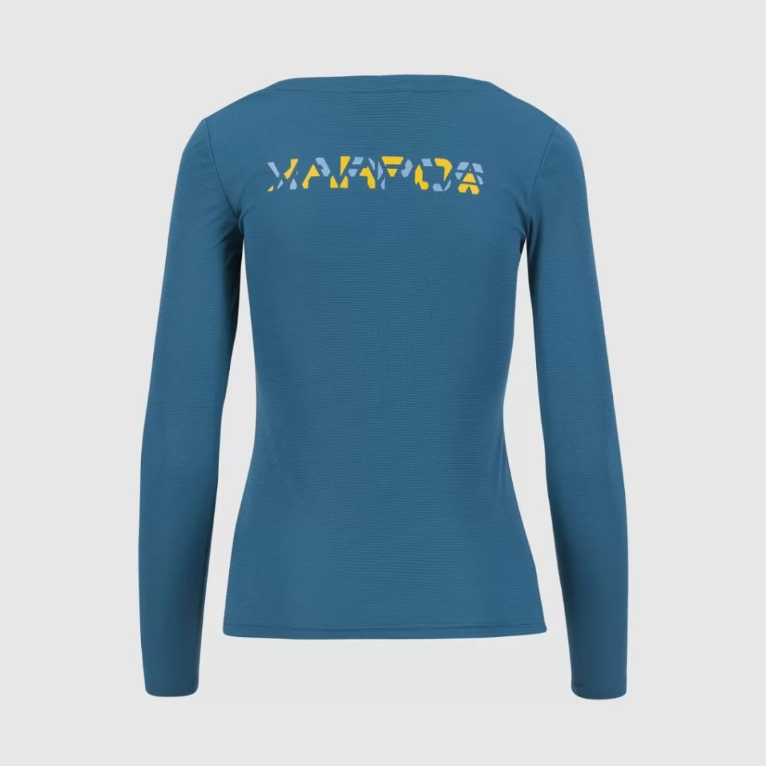 Karpos Hiking | T-Shirts | LOMA W JERSEY LS CORSAIR/ADRIATIC BLUE/LEMON CU