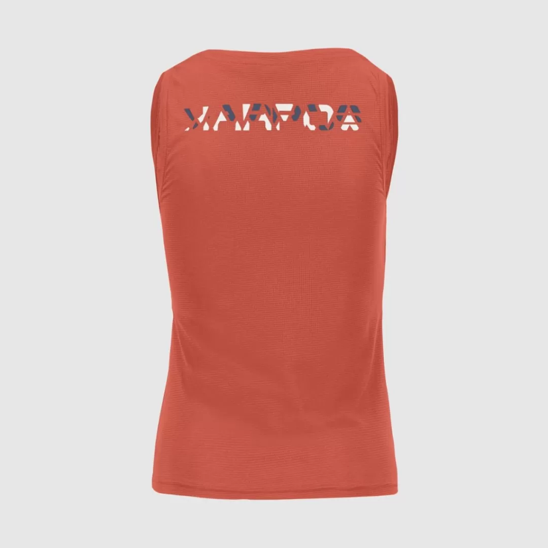 Karpos Hiking | T-Shirts | LOMA W SLEEVELESS HOT CORAL/VINTAGE I./CLOUD D.