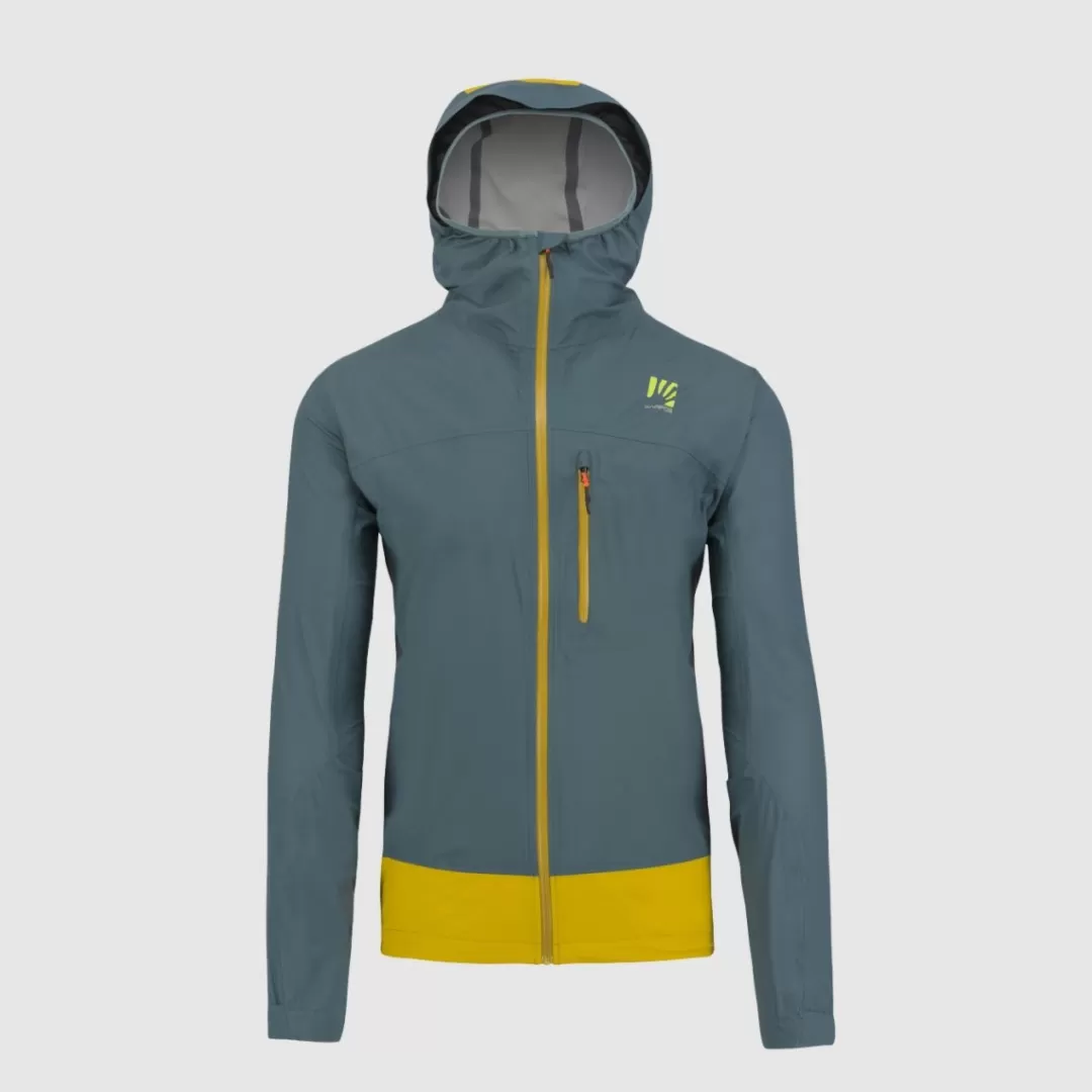 Karpos Winter | Rain | Ski Mountaineering | Mountaineering | Mountain Biking | Climbing | Trail Running | Hiking | Jackets & Vests | LOT RAIN JACKET NORTH ATLANTIC/LEMON CURRY