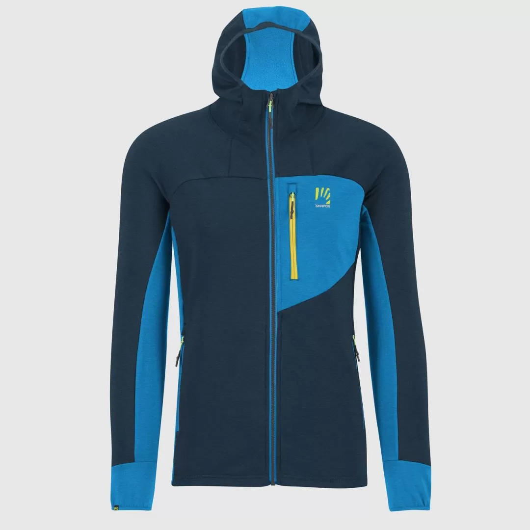 Karpos Winter | Skimo Touring | Ski Mountaineering | Mountaineering | Hiking | Fleeces | MEZZODI HOODIE FLEECE MIDNIGHT/DIVA BLUE