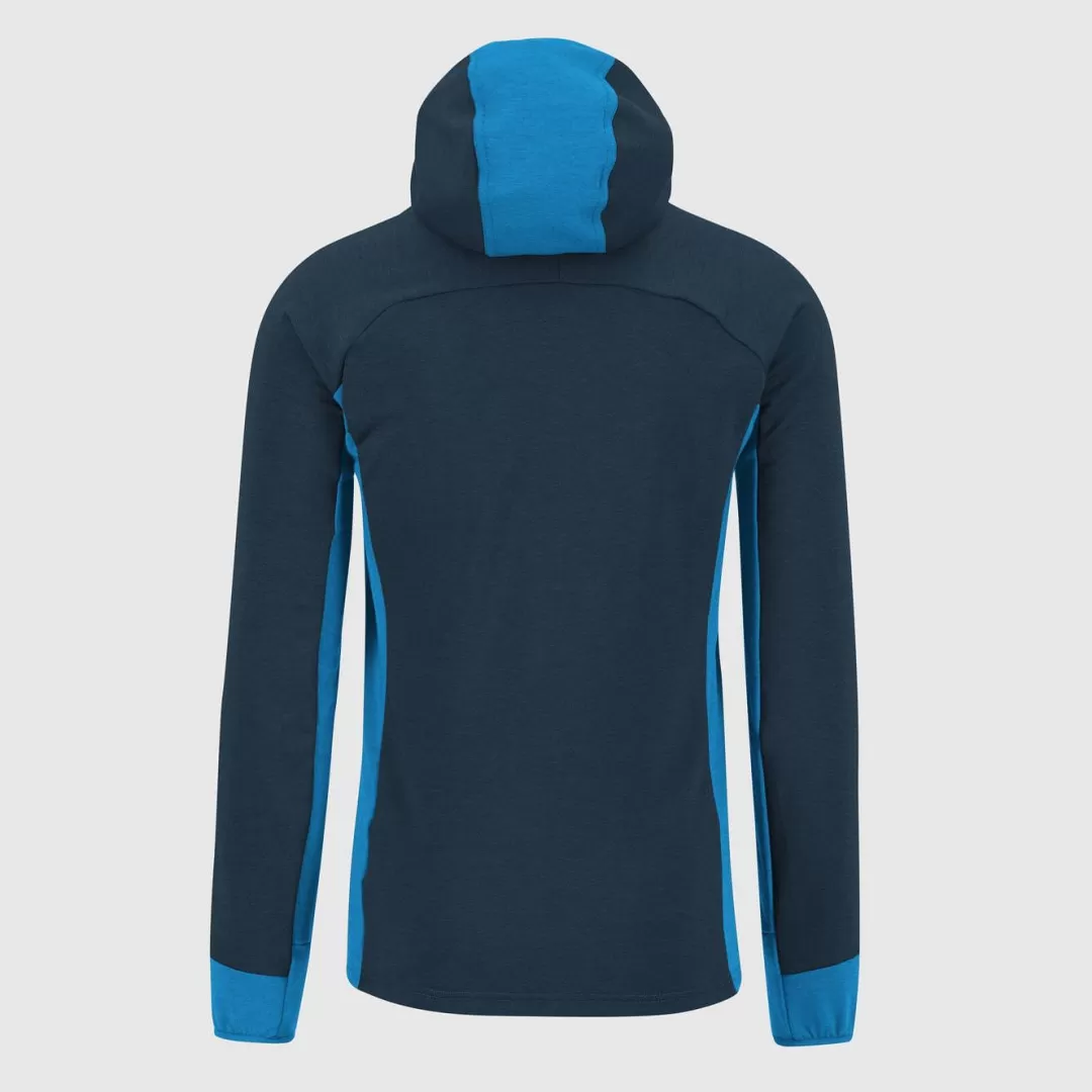 Karpos Winter | Skimo Touring | Ski Mountaineering | Mountaineering | Hiking | Fleeces | MEZZODI HOODIE FLEECE MIDNIGHT/DIVA BLUE