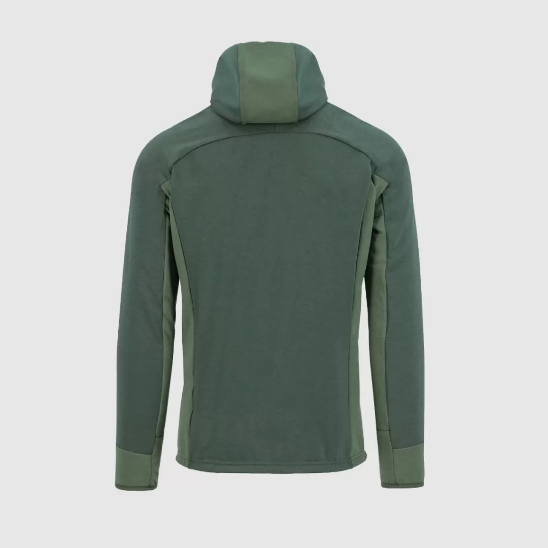 Karpos Winter | Skimo Touring | Ski Mountaineering | Mountaineering | Hiking | Fleeces | MEZZODI HOODIE FLEECE JUNGLE GREEN/SMOKE PINE