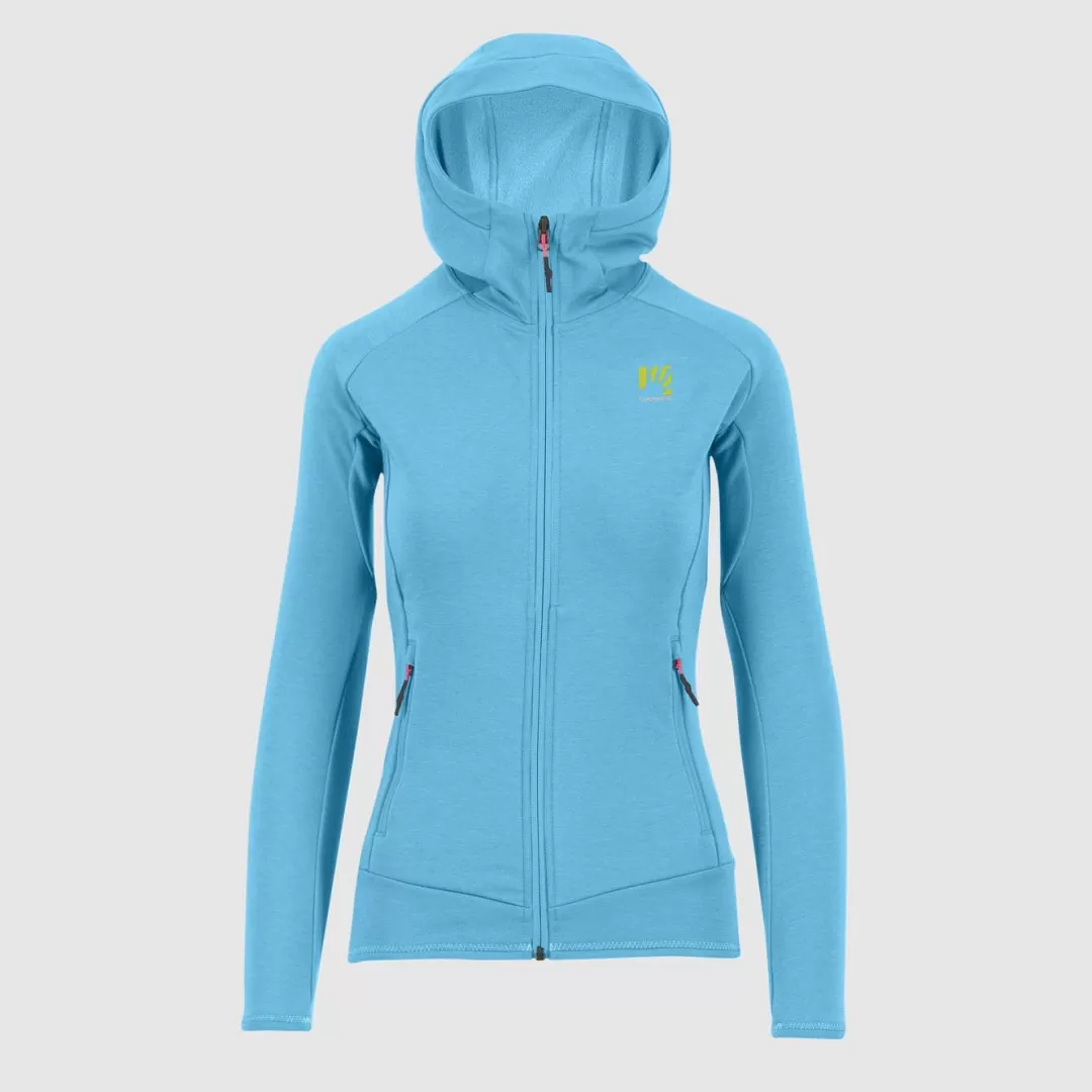 Karpos Winter | Skimo Touring | Ski Mountaineering | Mountaineering | Hiking | Fleeces | MEZZODI HOODIE W FLEECE BLUE ATOLL