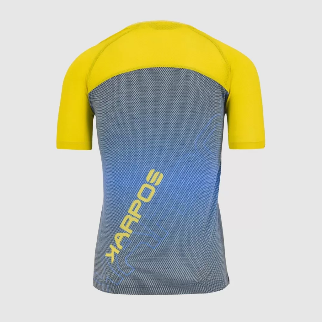 Karpos Trail Running | Hiking | T-Shirts | MOVED EVO JERSEY INDIGO BUNTING/HIGH VISIBILITY