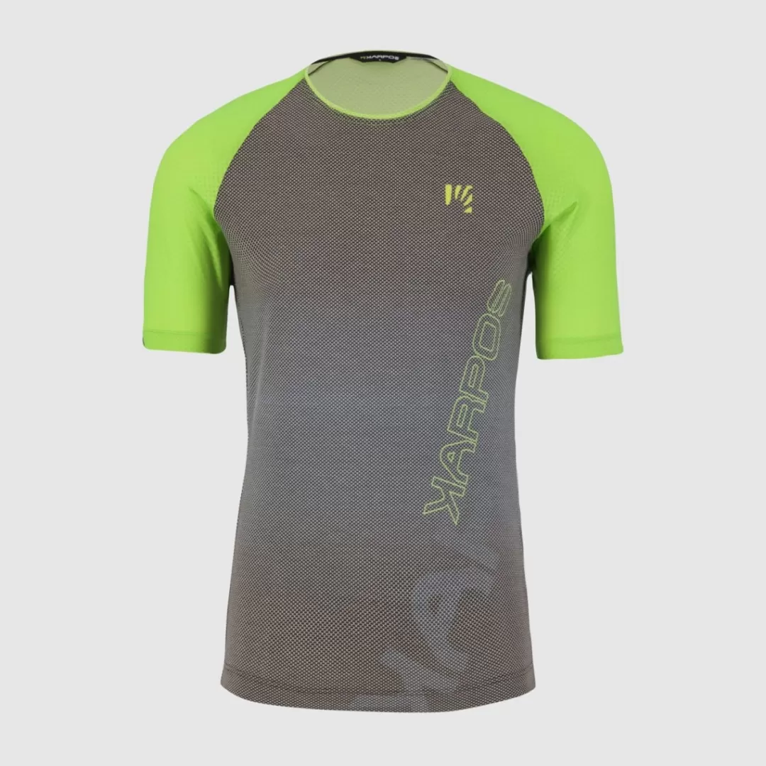 Karpos Trail Running | Hiking | T-Shirts | MOVED EVO JERSEY BLACK/JASMINE GREEN