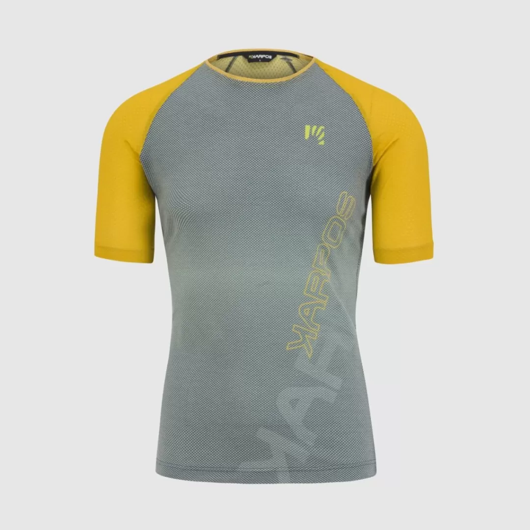 Karpos Trail Running | Hiking | T-Shirts | MOVED EVO JERSEY DARK SLATE/LEMON CURRY